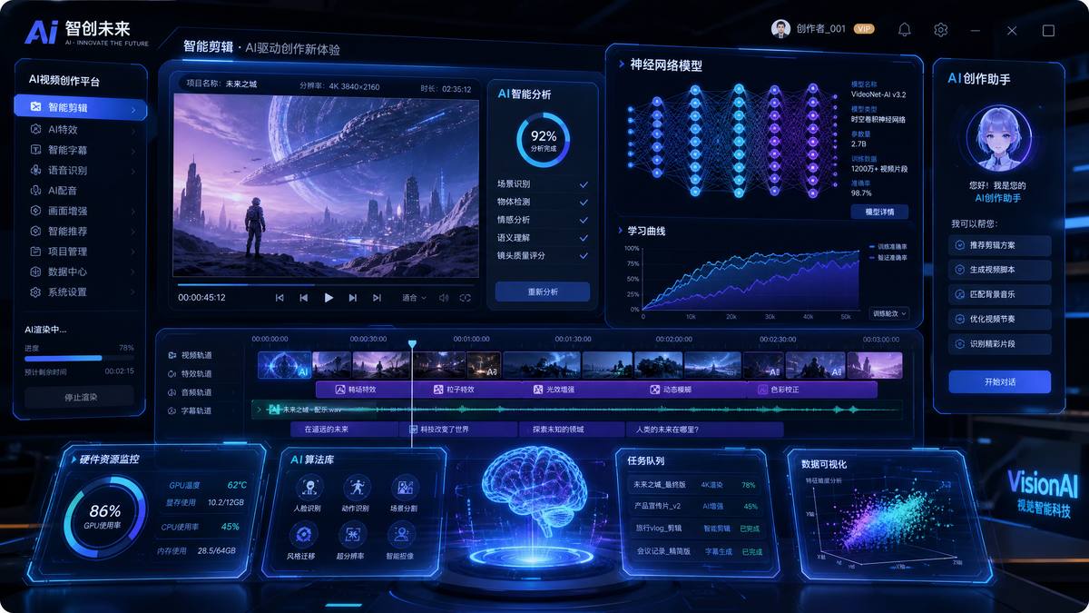 抖音快手直播录屏AI视频创作工具